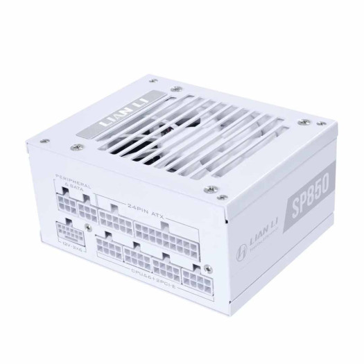 Lian Li SP V2 Gold - 850 Watt SFX Form Factor Power Supply with Native 12V-2x6 Cable - Low Noise - 80 Plus Gold Efficiency - ATX 3.1 & PCIe 5.0 Compliant - 92mm FDB Fan White (SP850G.W)
